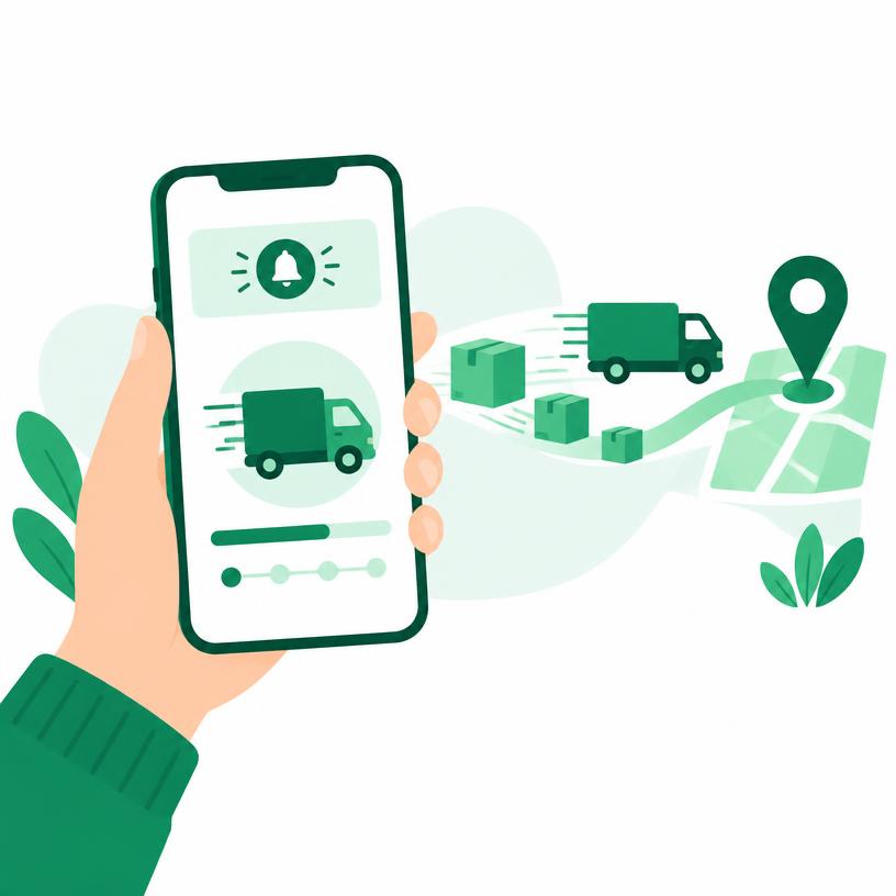 Order updates on a phone